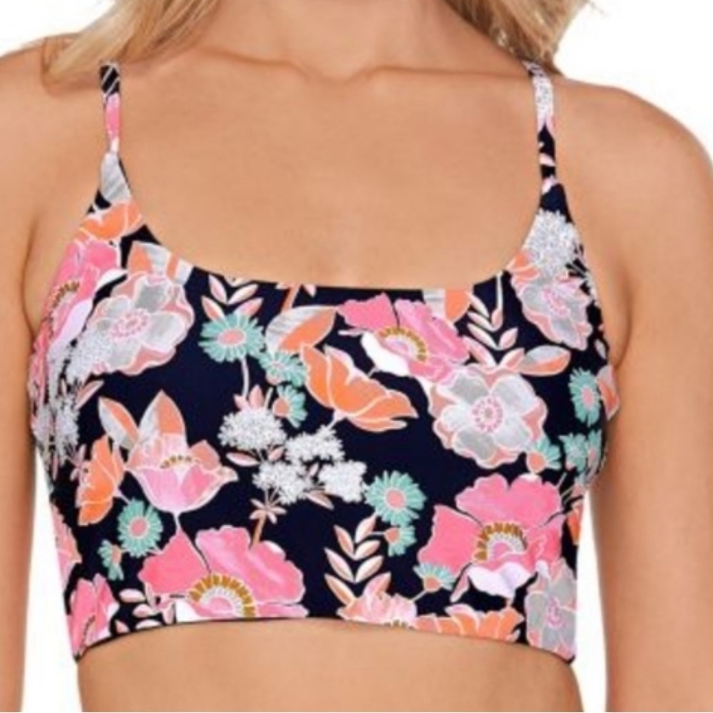 NWT! Raisins by Roxy Palm Beach Lace Up Bikini Top L
